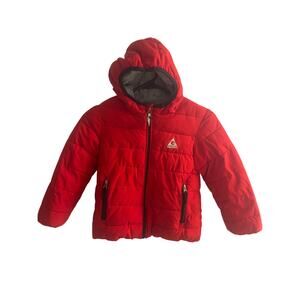 Gerry Kids Hooded and Lined  Full Zip Down Jacket Red Size 4T